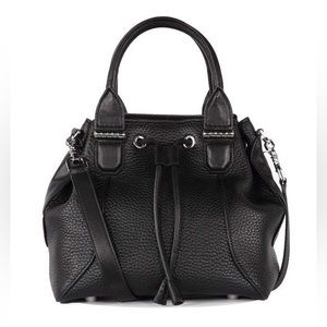 MACKAGE Dark Blue Handbag with removable shoulder strap